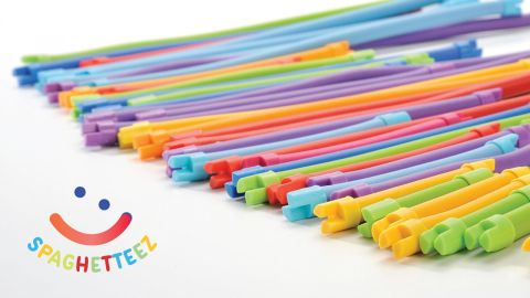 Set de construit cu magnet Spaghetteez 70 piese, Clicstoys, 4-5 ani + [1]