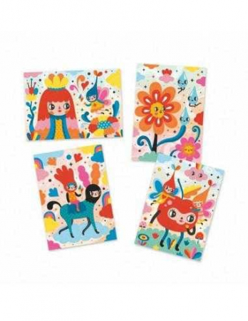 Set de creat tablouri cu nisip, Priviri vesele Djeco, 5 ani+ [1]