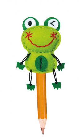 Set de cusut DIY - decoratiune topper pentru creion - Broasca, + 5 ani [1]