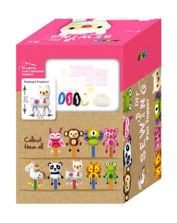 Set de cusut DIY - decoratiune topper pentru creion - Lama, + 5 ani [4]