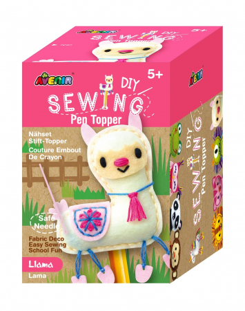 Jucarii si jocuri copii - Set de cusut DIY - decoratiune topper pentru creion - Lama, + 5 ani