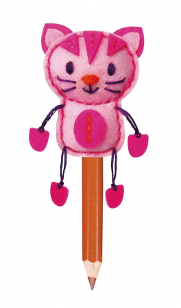 Set de cusut DIY - decoratiune topper pentru creion - Pisicuta, + 5 ani [1]