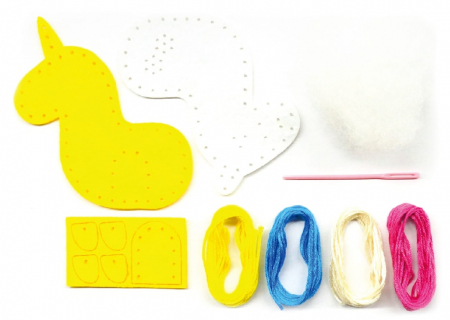 Set de cusut DIY - decoratiune topper pentru creion - Unicorn, + 5 ani [4]