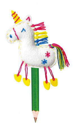 Set de cusut DIY - decoratiune topper pentru creion - Unicorn, + 5 ani [1]