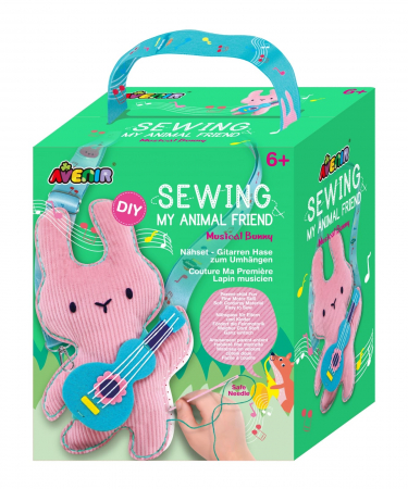 Jucarii si jocuri copii - Set de cusut Prietenul Meu Animal - Iepuras Muzical, + 6 ani