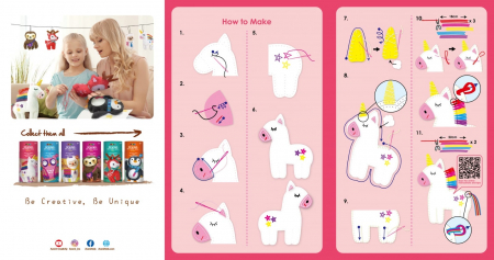 Set de cusut Prima Mea Papusa, Unicorn, + 6 ani [3]