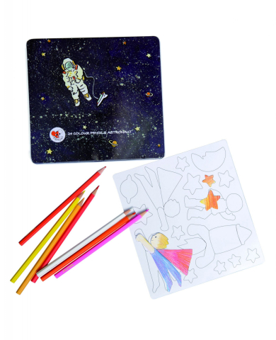 Vârsta - Set de desen cu piese magnetice, Astronaut, Egmont toys, 2-3 ani +