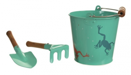 Jucarii de exterior - Set de gradinarit galeata cu broscute, Egmont toys, 2-3 ani +