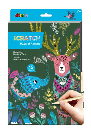Jucarii si jocuri copii - Set de razuit A4 - Animale magice, + 7 ani