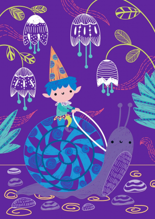 Set de razuit A5 - Elfi in padure, + 5 ani [2]