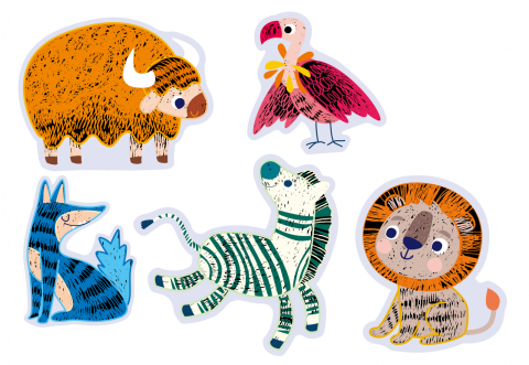 Set de razuit -Animale preferate Nivel 1 [2]