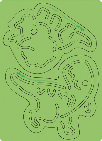 Set de razuit cu sabloane -Dinozauri [7]