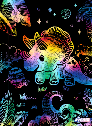 Set de razuit cu sabloane -Dinozauri [1]