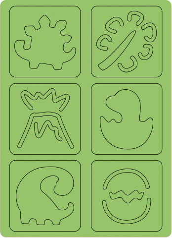 Set de razuit cu sabloane -Dinozauri [4]