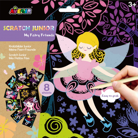 Jucarii si jocuri copii - Set de razuit Scratch Junior - Prietenele Mele Zane, + 3 ani