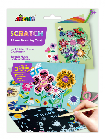 Jocuri creative - Set de razuit si realizat Felicitari - Flori