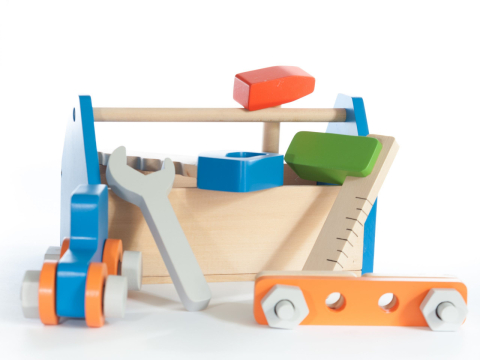 Jucarii copii 2-3 ani - Set de unelte din lemn, Marc toys, 2-3 ani +