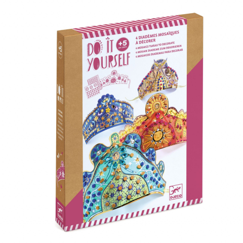 Jucarii copii 8-9 ani - Set DIY Diademe, Djeco, 4-5 ani +