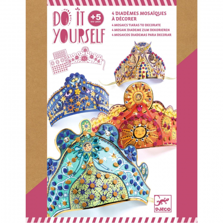Jucarii copii 4-5 ani - Set DIY Diademe, Djeco, 4-5 ani +