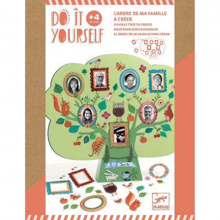 Camera copilului - Set DIY Djeco, Arborele genealogic, 4-5 ani +