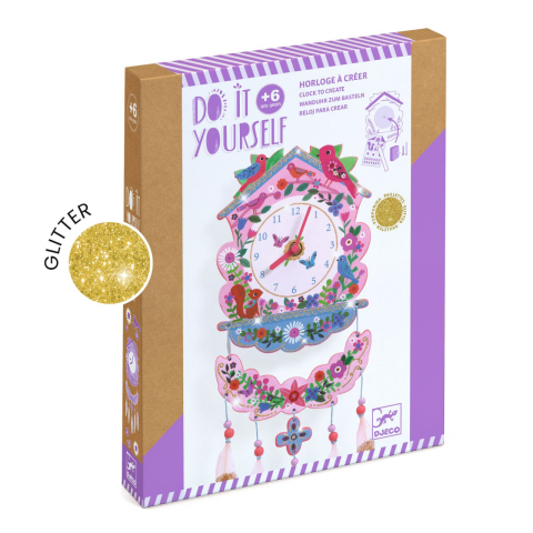 Jucarii copii 8-9 ani - Set DIY Djeco, Ceas de perete