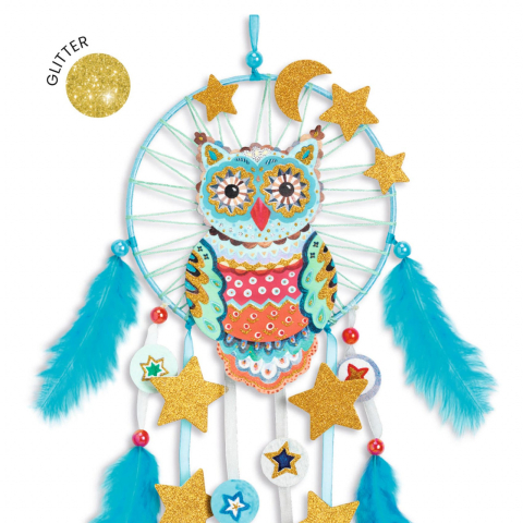 Set DIY Djeco, Dreamcatcher cu sclipici, 6-7 ani + [4]