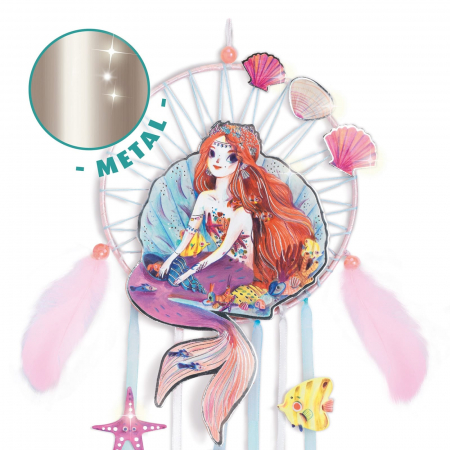 Set DIY Djeco, Dreamcatcher sirena, 7 ani + [3]