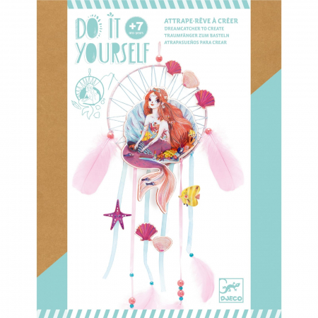 Set DIY Djeco, Dreamcatcher sirena, 7 ani + [4]