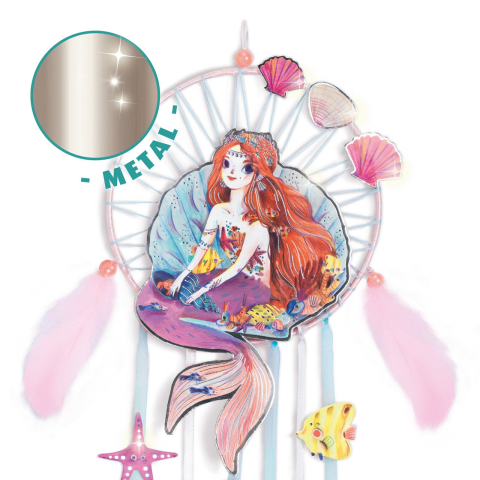 Set DIY Djeco, Dreamcatcher sirena, 7 ani + [4]