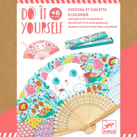 Jucarii gradinita si scoala - Set DIY Djeco, Evantai Koneko, + 6 ani