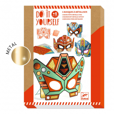 Vârsta - Set DIY Djeco, Masti roboti, 5 ani+