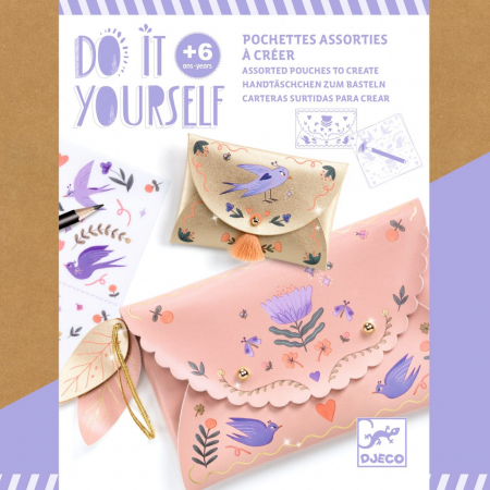 Vârsta - Set DIY Djeco, Poseta si portmoneu