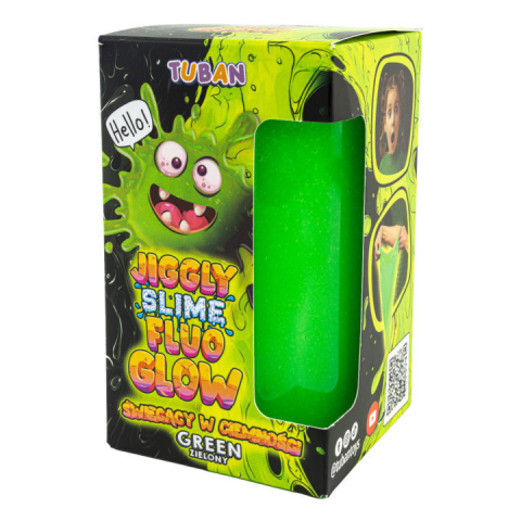 Jucarii si jocuri copii - Set DIY experimente JIGGLY SLIME FLUO GLOW, VERDE 430 g