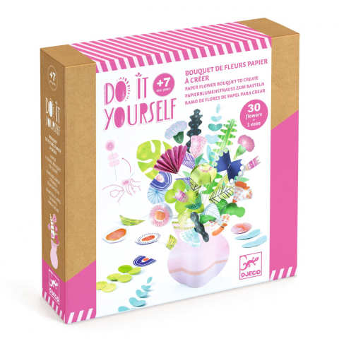 Jucarii copii 8-9 ani - Set DIY Flori delicate, Djeco, 6-7 ani +