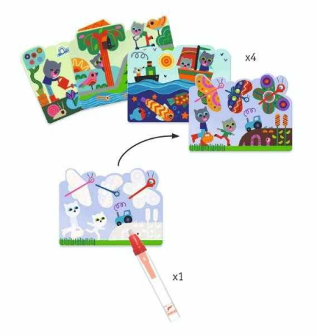 Set Djeco pictura cu apa, in gradina, 1-2 ani + [1]