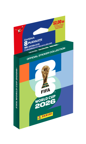 Colectiile Panini - Set Ecoblister cu 8 pachete abtibilduri - Colectia oficiala de stickere Panini FIFA World Cup 2026™