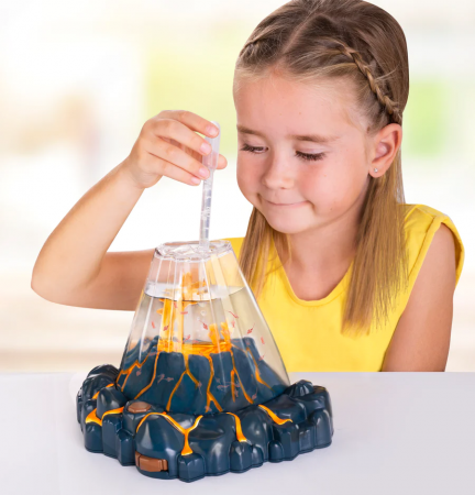 Set educativ STEM - AQUA DRAGONS Habitat VULCAN cu lava - acvariu cu LED si Aqua Dragons rosii [8]