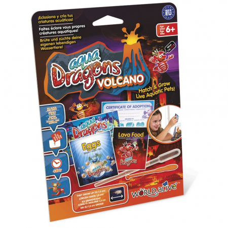 Jocuri STEAM - Set educativ STEM - AQUA DRAGONS Vulcan, dragoni rosii - kit reumplere starter