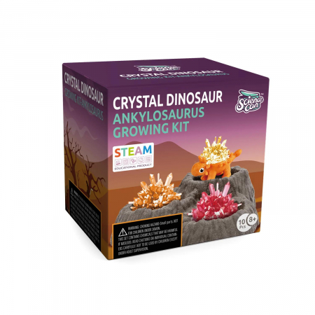Gradinita si scoala - Set experimente - Cristal si dinozaur (Ankylosaurus), Topbright, 8-9 ani +