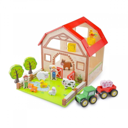 Vârsta - Set ferma, New Classic Toys, 2-3 ani +