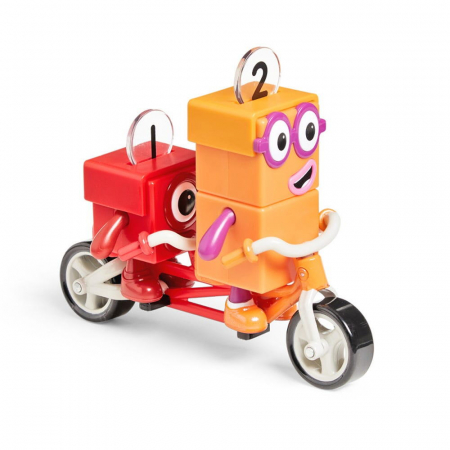 Jucarii copii 4-5 ani - Set figurine Numberblocks - Aventuri pe bicicleta cu Unu & Doi