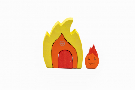 Jucarii si jocuri copii - Set handmade Marc toys, Casuta focului, 2-3 ani +