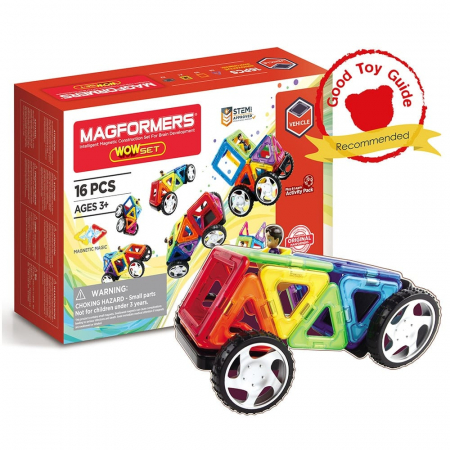 Vârsta - Set magnetic de construit- Magformers Wow 16 piese, Clicstoys, 2-3 ani +