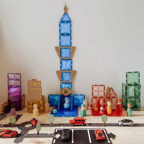 Set magnetic Magblox - 101 piese magnetice de constructie transparente [3]