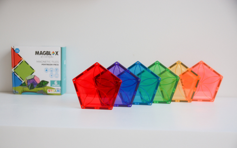 Set magnetic Magblox - 6 piese magnetice pentagon pentru constructie [1]