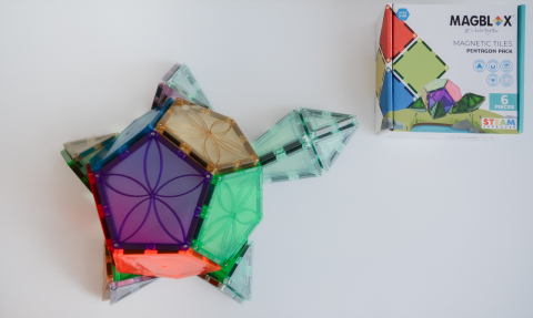 Set magnetic Magblox - 6 piese magnetice pentagon pentru constructie [2]