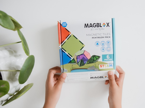 Set magnetic Magblox - 6 piese magnetice pentagon pentru constructie [7]