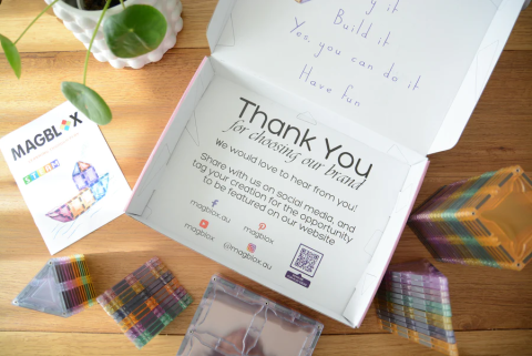 Set magnetic Magblox - 66 piese magnetice de constructie PASTEL transparente [5]