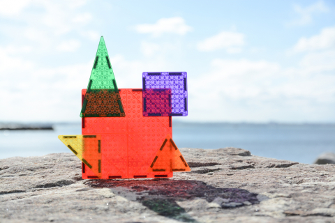 Set magnetic Magbrix 6 piese patrate mari - compatibil cu caramizi de constructie tip Lego [2]