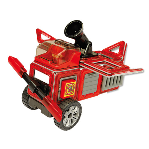 Set magnetic Magformers, Uimitorul set cu vehicule de interventie, Clicstoys, 2-3 ani + [3]